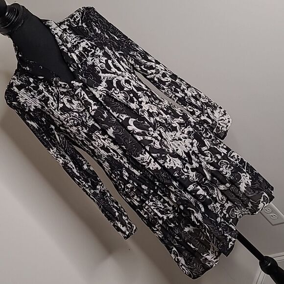 Allison Taylor sz L sheer pleated chiffon 100% polyester - Picture 1 of 13